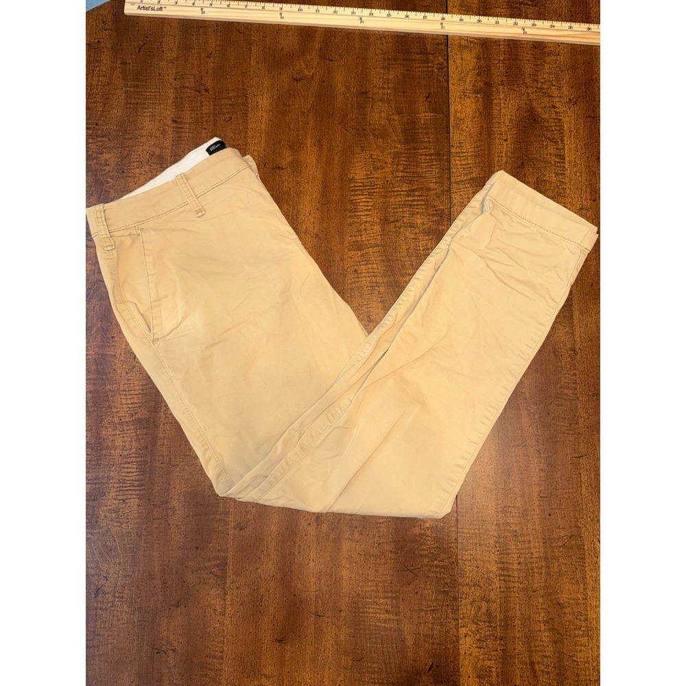 Hollister Epic Flex Men's Skinny Chino Pants W34 L30 Khaki Tan Stretch